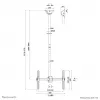Neomounts CL35-440BL16L Uchwyt sufitowy do monitora/telewizora 37-70 cali - wys. 106-156 cm