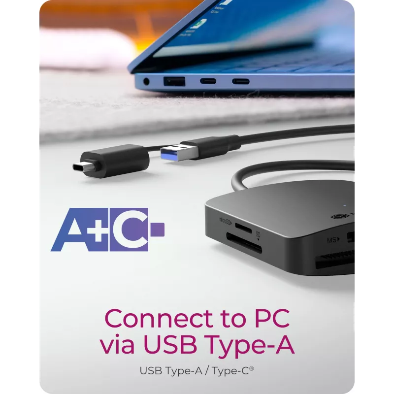 Czytnik kart ICY BOX IB-CR302-CU3 USB 3.2 Gen 1 (3.1 Gen 1) Type-A Czarny