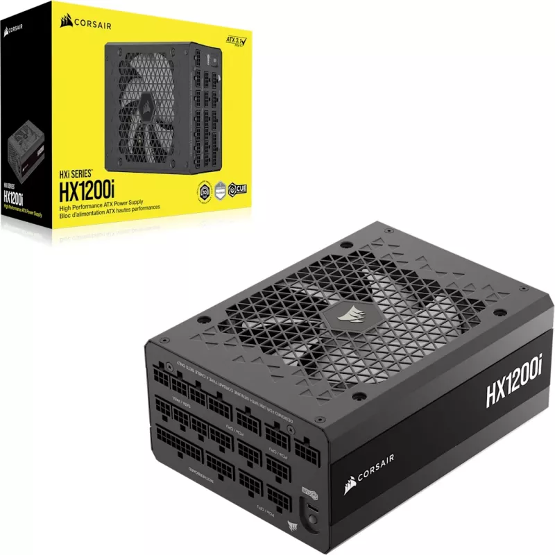 Zasilacz CORSAIR HX1200 1200 W ATX 24-pin w pełni modularny 80 PLUS Platinum czarny wentylator 14 cm