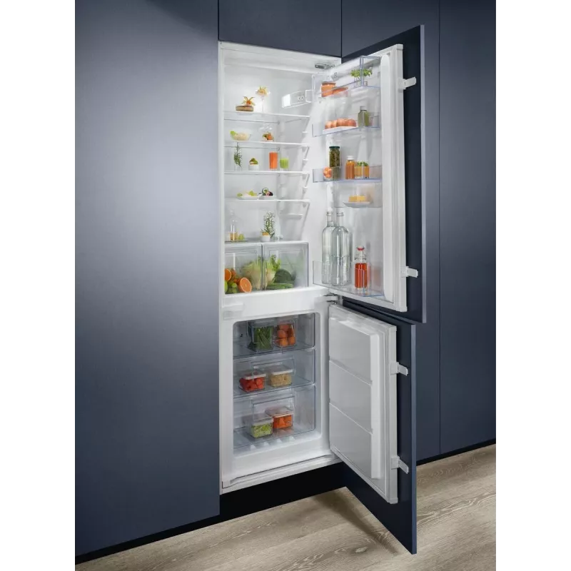 Lodówka do zabudowy Electrolux LNT6NE18S — 257 l, sterowanie dotykowe, zamrażalnik dolny, No Frost, biała
