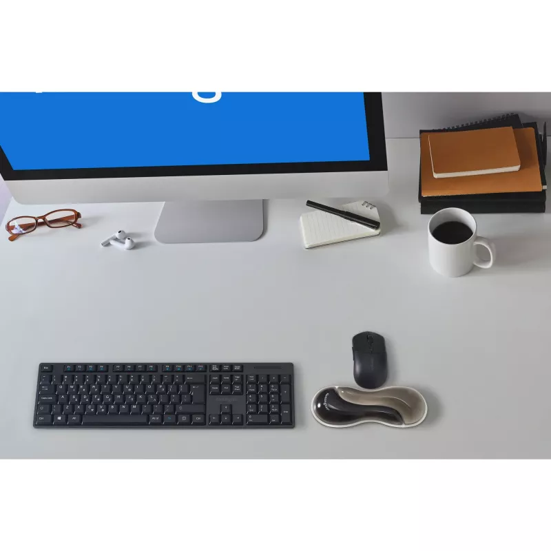 Podkładka pod nadgarstek Kensington cienki Duo Gel mysz/Trackball - szara, szara, żel, termoplastyczny poliuretan (TPU), Chiny, MIL-STD-810H Metoda 504.3 Zanieczyszczenie płynami, 192 mm, 72 mm