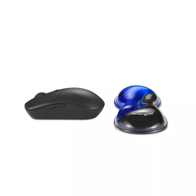 Kensington cienki Duo Gel, podkładka pod nadgarstek pod mysz/trackball - niebieska, niebieski, Gel, Termoplastyczny poliuretan (TPU), Chiny, MIL-STD-810H Method 504.3 Contamination by Fluids, 192 mm, 72 mm