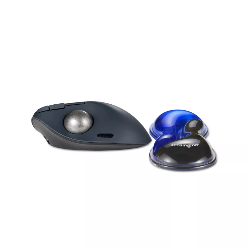 Kensington cienki Duo Gel, podkładka pod nadgarstek pod mysz/trackball - niebieska, niebieski, Gel, Termoplastyczny poliuretan (TPU), Chiny, MIL-STD-810H Method 504.3 Contamination by Fluids, 192 mm, 72 mm