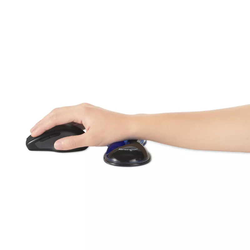 Kensington cienki Duo Gel, podkładka pod nadgarstek pod mysz/trackball - niebieska, niebieski, Gel, Termoplastyczny poliuretan (TPU), Chiny, MIL-STD-810H Method 504.3 Contamination by Fluids, 192 mm, 72 mm