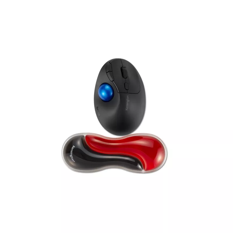 Podkładka pod nadgarstek Kensington Slim Duo Gel do myszy/trackballa – czerwony