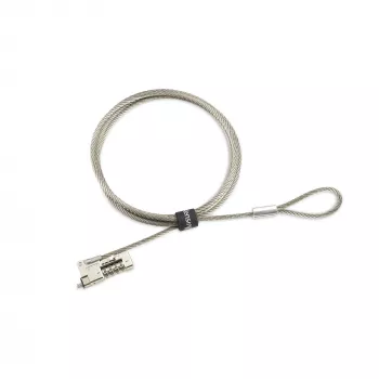 Kensington cienki NanoSaver 2.0 EQ Combination Laptop Lock, 1.8 m, Kensington, Zamek szyfrowy, Stal nierdzewna, Stal cynkowa, Srebrny