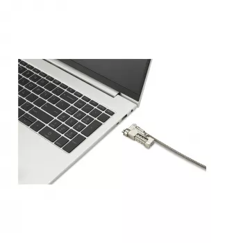 Kensington cienki NanoSaver 2.0 EQ Combination Laptop Lock, 1.8 m, Kensington, Zamek szyfrowy, Stal nierdzewna, Stal cynkowa, Srebrny