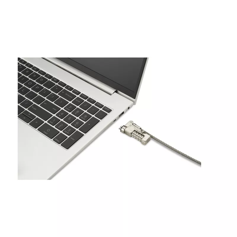 Kensington cienki NanoSaver 2.0 EQ Combination Laptop Lock, 1.8 m, Kensington, Zamek szyfrowy, Stal nierdzewna, Stal cynkowa, Srebrny