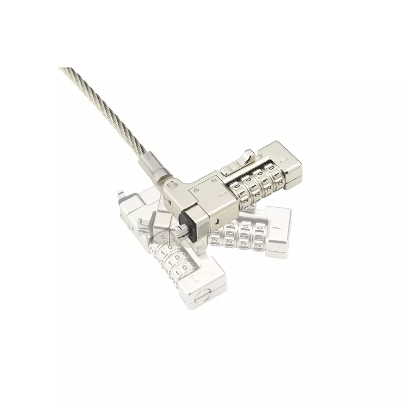 Kensington cienki NanoSaver 2.0 EQ Combination Laptop Lock, 1.8 m, Kensington, Zamek szyfrowy, Stal nierdzewna, Stal cynkowa, Srebrny