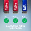 Obudowa SSD AXAGON ADM2-AM USB-A 10Gbps dla pojedynczego dysku M.2 NVMe/SATA, kabel 10 cm, czarna