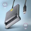 Czytnik kart Axagon CRE-SM3TC USB 2.0 Type-C szary SmartMedia