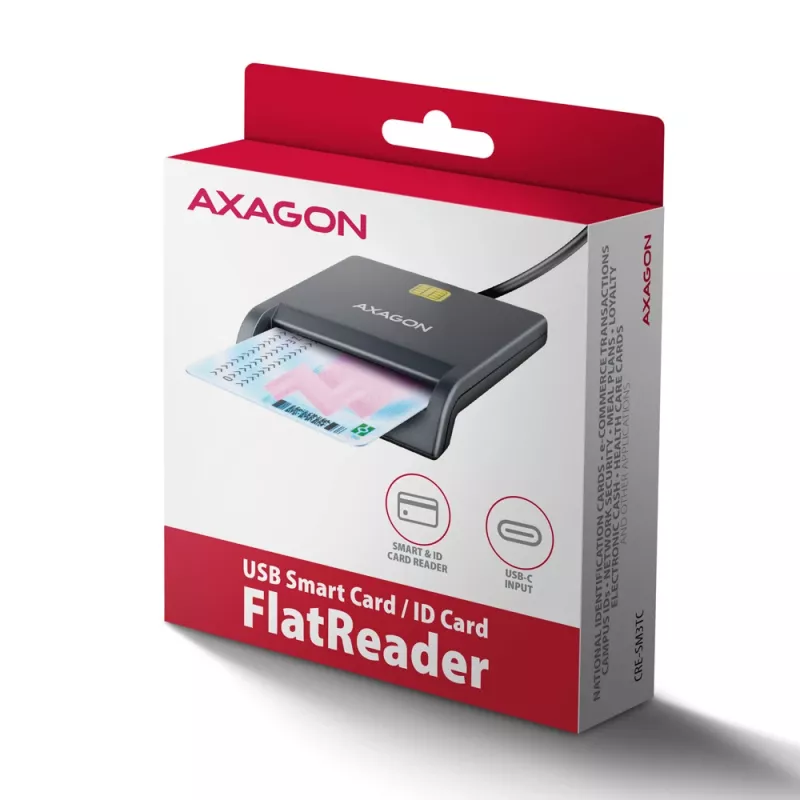 Czytnik kart Axagon CRE-SM3TC USB 2.0 Type-C szary SmartMedia