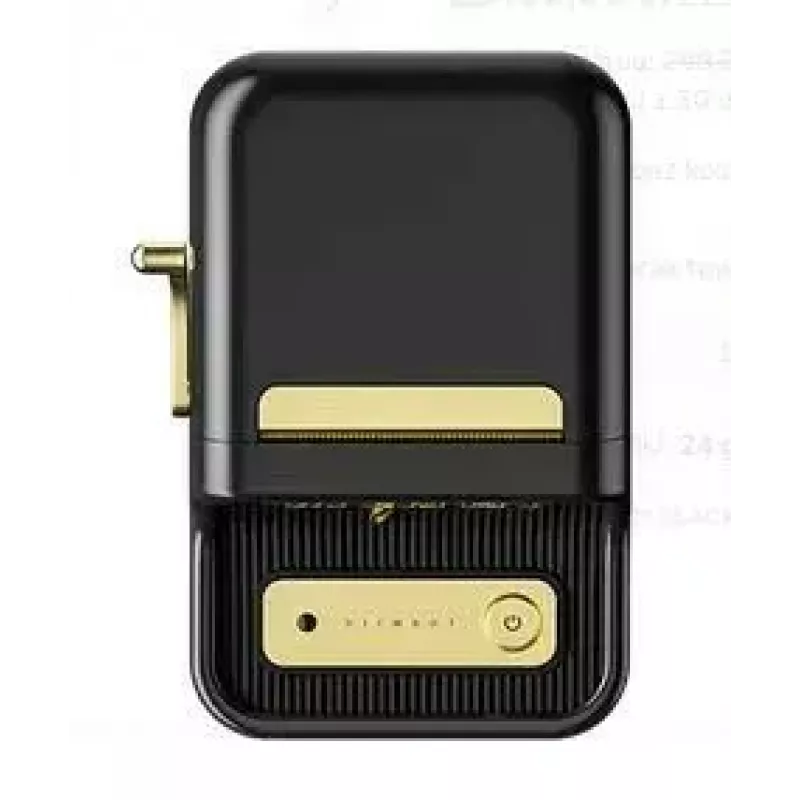 Drukarka etykiet NIIMBOT B21S Czarna — kompaktowa drukarka rolkowa Bluetooth, szerokość druku 50 mm, 60 mm/s, Li-Ion 1200 mAh