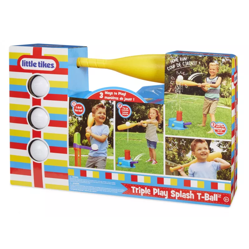 Little Tikes Triple Play Splash T-Ball Set, 2 lata Little Tikes Triple Play Splash T-Ball Set. Zalecany wiek (min): 2 lata, Zalecany wiek (max): 8 lat