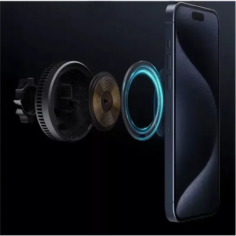 Uchwyt samochodowy Aukey Wireless Charging Mount HD-MC13A kompatybilny z MagSafe, do kratki nawiewu, do iPhone'a, ładowanie bezprzewodowe 15 W