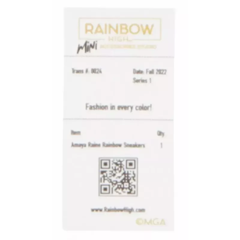Opakowanie ekspozycyjne Mga Accessories Rainbow High Shoes, 27 sztuk — różnorodne akcesoria do butów dla lalek