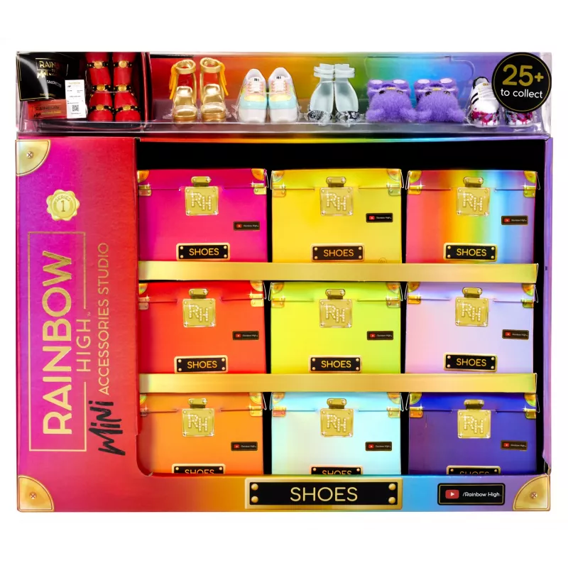 Rainbow High Akcesoria Studio Seria 1, Asortyment S w PDQ Buty dla lalek