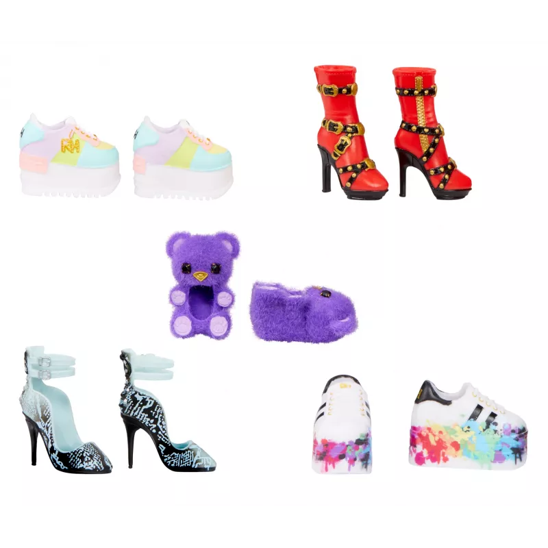 Rainbow High Akcesoria Studio Seria 1, Asortyment S w PDQ Buty dla lalek