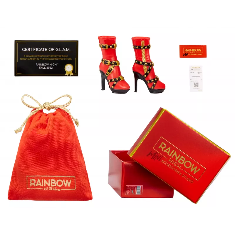 Rainbow High Akcesoria Studio Seria 1, Asortyment S w PDQ Buty dla lalek