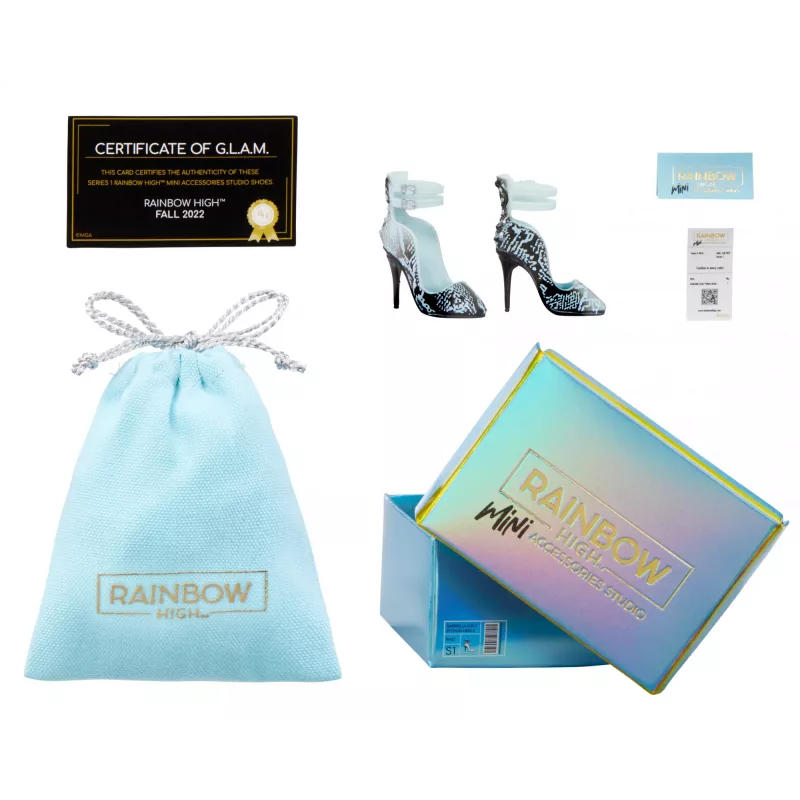 Rainbow High Akcesoria Studio Seria 1, Asortyment S w PDQ Buty dla lalek