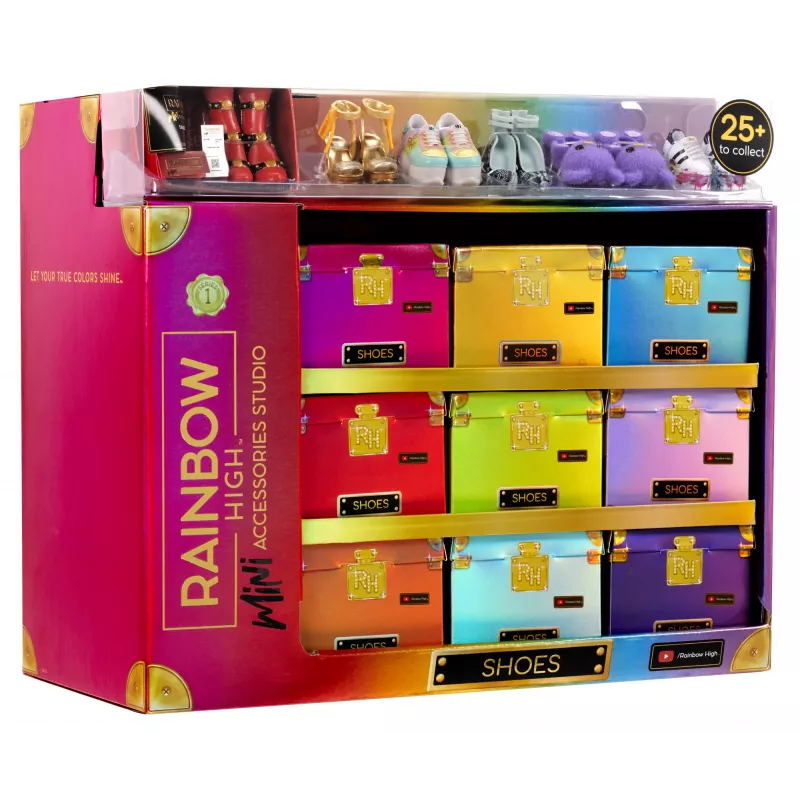 Rainbow High Akcesoria Studio Seria 1, Asortyment S w PDQ Buty dla lalek