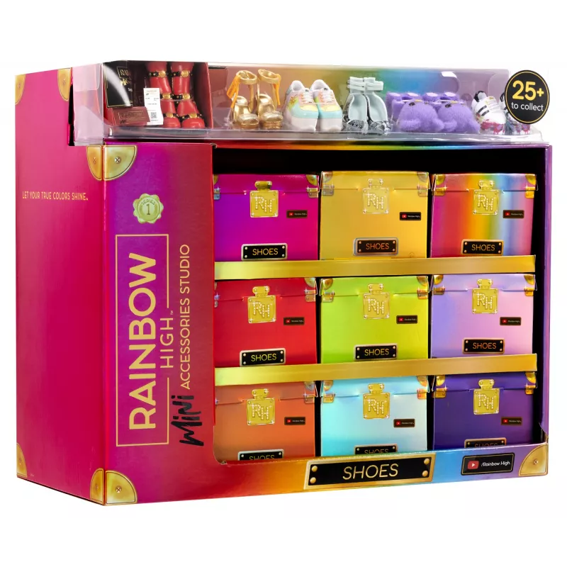 Rainbow High Akcesoria Studio Seria 1, Asortyment S w PDQ Buty dla lalek