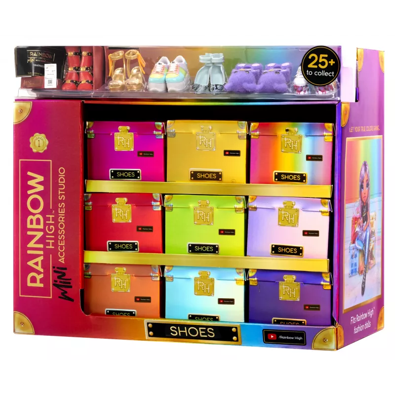 Rainbow High Akcesoria Studio Seria 1, Asortyment S w PDQ Buty dla lalek