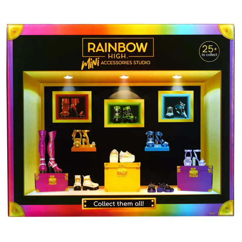 Rainbow High Akcesoria Studio Seria 1, Asortyment S w PDQ Buty dla lalek