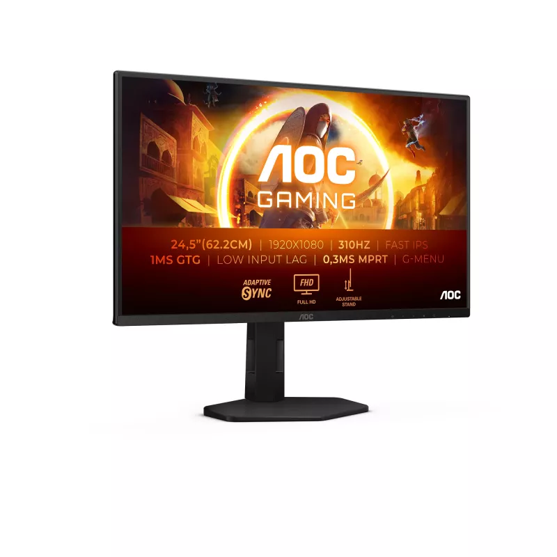Monitor komputerowy AOC G4 25G4SXU 62,2 cm (24,5 cala) 1920 x 1080 pikseli Full HD LED Czarny, Szary