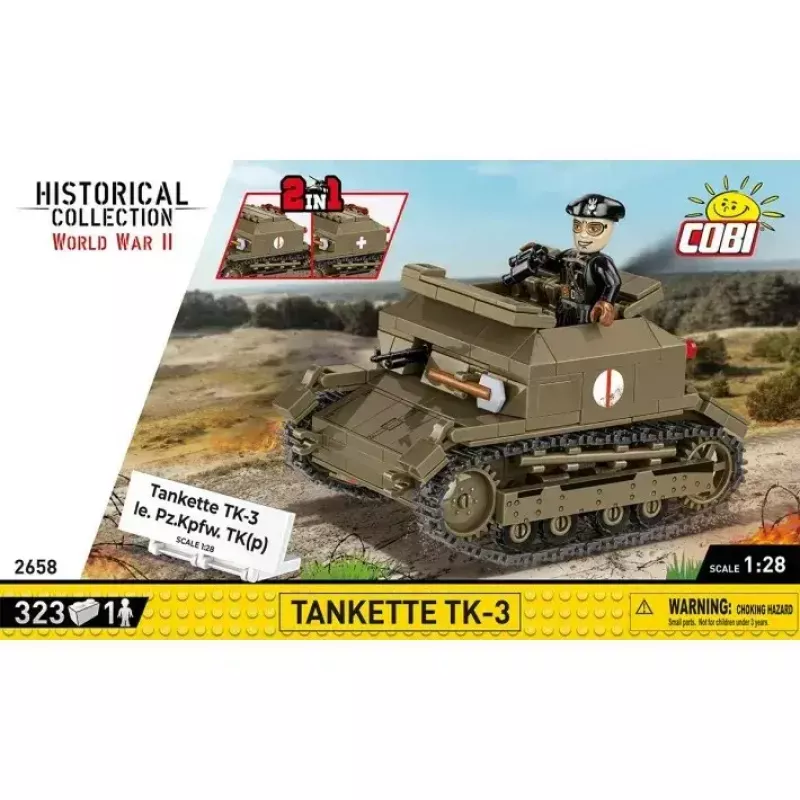 Zestaw konstrukcyjny Cobi Blocks Tankette TK-3 — 323 elementy