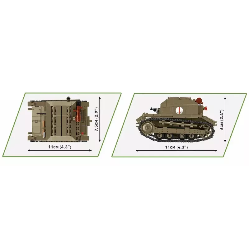 Zestaw konstrukcyjny Cobi Blocks Tankette TK-3 — 323 elementy