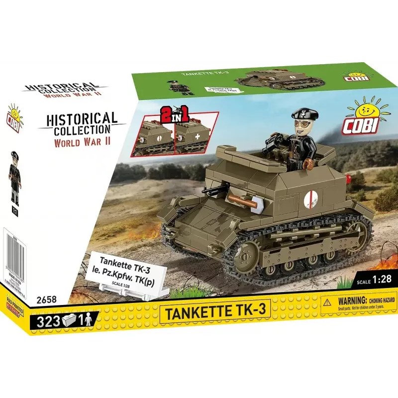 Zestaw konstrukcyjny Cobi Blocks Tankette TK-3 — 323 elementy