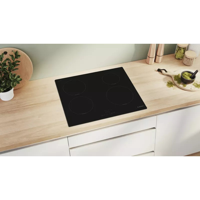Bosch Serie 4 PUE611BB5E płyta grzewcza Czarny Do zabudowy 60 cm Strefowa płyta indukcyjna 4 strefa(y)