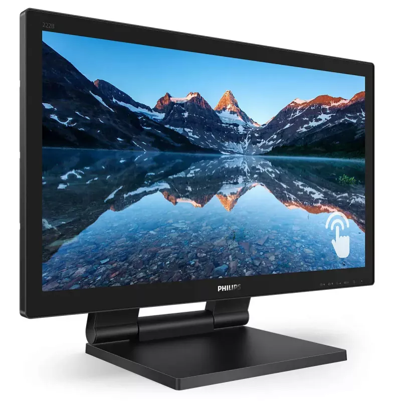 Philips B Line 222B9TA/00 monitor komputerowy 54,6 cm (21,5 cala) 1920 x 1080 pikseli Full HD LCD ekran dotykowy na biurko Czarny