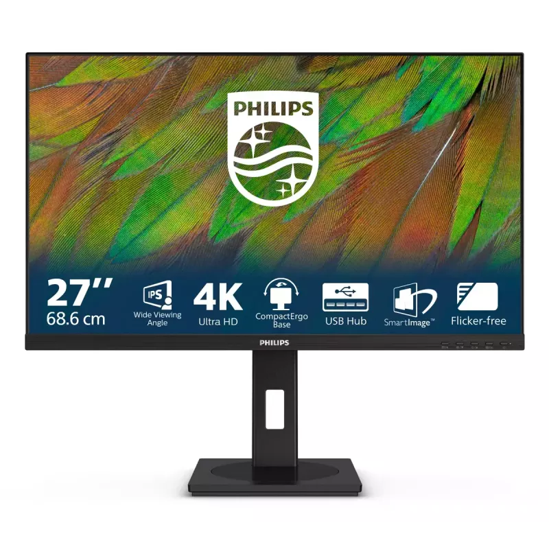 Monitor komputerowy Philips 3000 series 27B1N3800/00 68,6 cm (27 cali) 3840 x 2160 pikseli 4K Ultra HD LCD Czarny