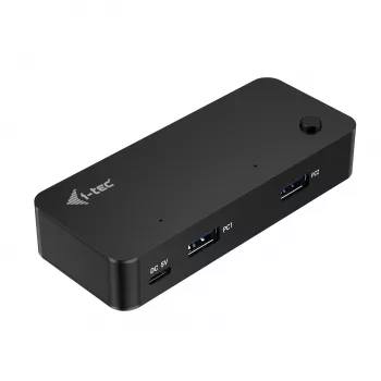 i-tec Universal KVM HUB 2x USB-C 2x USB-A 3.0 5000 Mbit/s Czarny