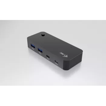 i-tec Universal KVM HUB 2x USB-C 2x USB-A 3.0 5000 Mbit/s Czarny