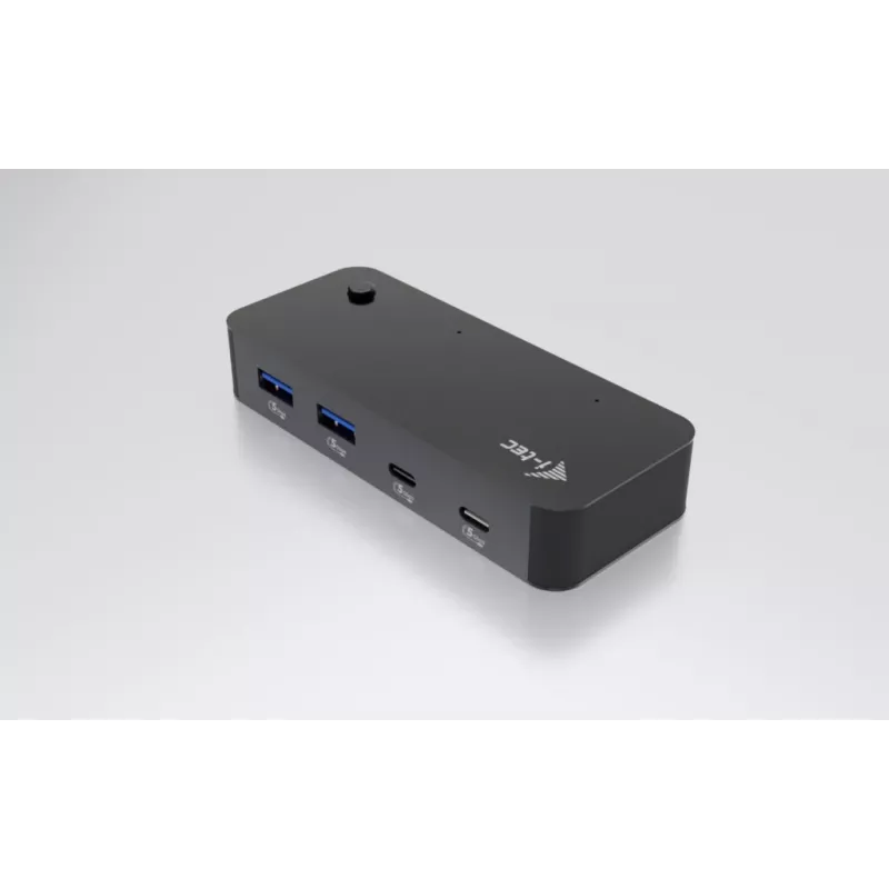 i-tec Universal KVM HUB 2x USB-C 2x USB-A 3.0 5000 Mbit/s Czarny
