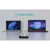 i-tec Universal KVM HUB 2x USB-C 2x USB-A 3.0 5000 Mbit/s Czarny