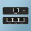 Rozdzielacz Ethernet QOLTEC 52294 1x3 RJ45 z zasilaniem przez USB-C