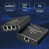Rozdzielacz Ethernet QOLTEC 52294 1x3 RJ45 z zasilaniem przez USB-C