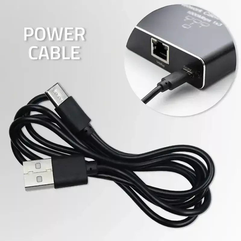 Rozdzielacz Ethernet QOLTEC 52294 1x3 RJ45 z zasilaniem przez USB-C