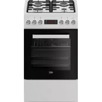 Wolnostojąca kuchenka gazowo-elektryczna BEKO FSE52323DWD, płyta 4-palnikowa, 60 cm, piekarnik 55 L, klasa energetyczna A