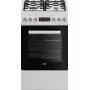 Wolnostojąca kuchenka gazowo-elektryczna BEKO FSE52323DWD, płyta 4-palnikowa, 60 cm, piekarnik 55 L, klasa energetyczna A