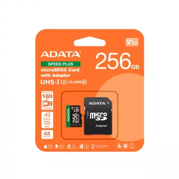 MicroSDXC ADATA Speed Plus 256 GB UHS Class 3 UD256GUI3V30A2SP-RA1