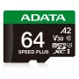 Karta MicroSDXC ADATA Speed Plus 64 GB UHS Klasa 3 Model UD64GUI3V30A2SP-RA1