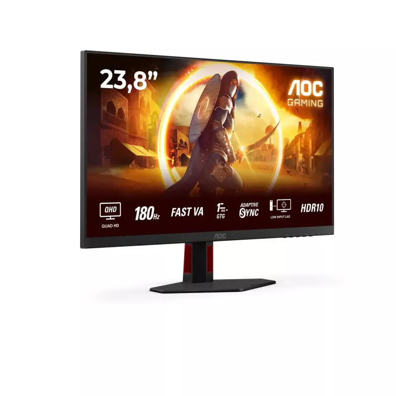 Monitor AOC Q24G4RE 23.8 cali Quad HD (2560x1440) Fast IPS 180Hz 1 ms HDR10 DisplayPort 1.4 HDMI 2.0