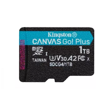 Kingston Technology 1TB microSDXC Canvas Go Plus Gen4 200R A2 U3 pojedyncze opakowanie bez adaptera