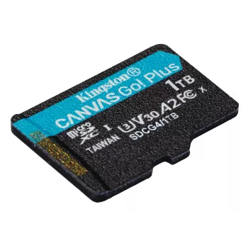 Kingston Technology 1TB microSDXC Canvas Go Plus Gen4 200R A2 U3 pojedyncze opakowanie bez adaptera
