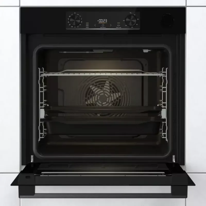 Piekarnik elektryczny do zabudowy Gorenje BSA6737E15BG — 77 l, czarny, zegar cyfrowy, konwekcja, grill, funkcja pizzy